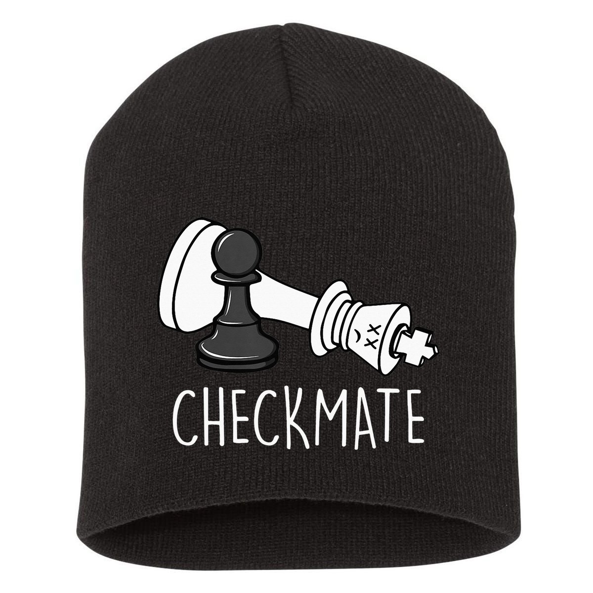 Chess Checkmate Chess Player King Pawn Short Acrylic Beanie