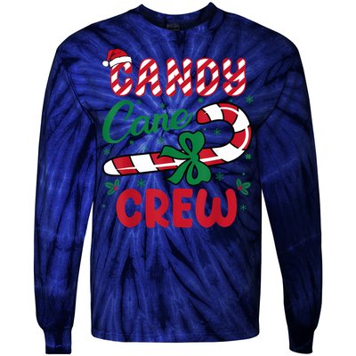 Candy Cane Crew Funny Christmas Holiday Women Tie-Dye Long Sleeve Shirt