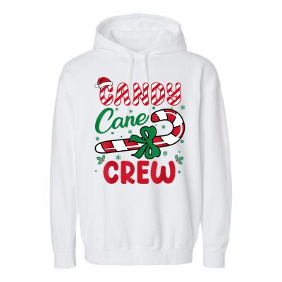 Candy Cane Crew Funny Christmas Holiday Women Garment-Dyed Fleece Hoodie