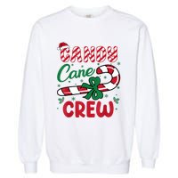 Candy Cane Crew Funny Christmas Holiday Women Garment-Dyed Sweatshirt