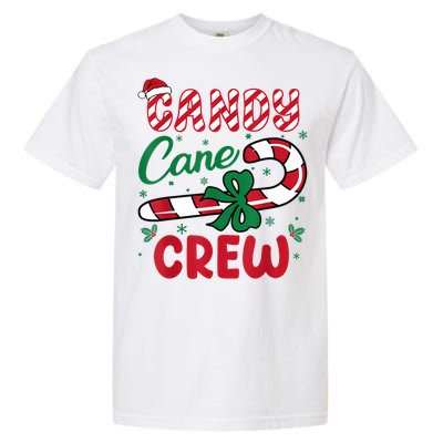 Candy Cane Crew Funny Christmas Holiday Women Garment-Dyed Heavyweight T-Shirt