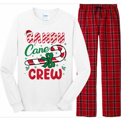 Candy Cane Crew Funny Christmas Holiday Women Long Sleeve Pajama Set