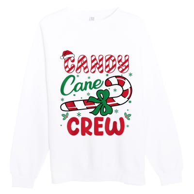 Candy Cane Crew Funny Christmas Holiday Women Premium Crewneck Sweatshirt