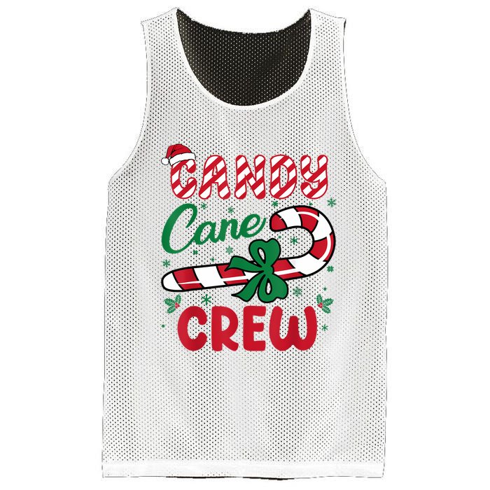 Candy Cane Crew Funny Christmas Holiday Women Mesh Reversible Basketball Jersey Tank