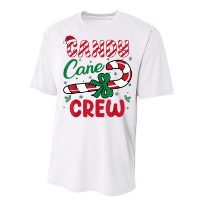 Candy Cane Crew Funny Christmas Holiday Women Performance Sprint T-Shirt