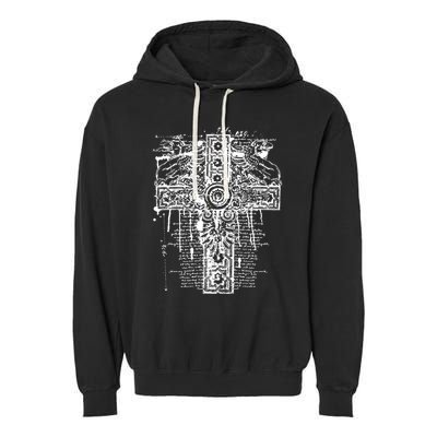 Celtic Cross Garment-Dyed Fleece Hoodie