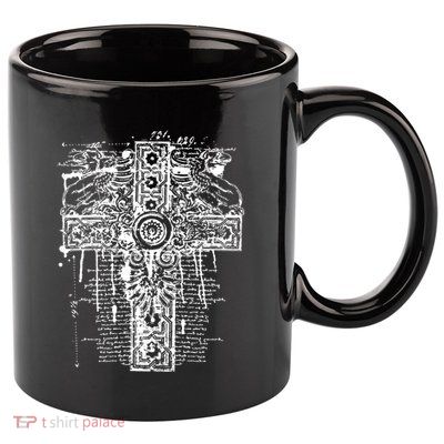 Celtic Cross 11oz C Handle Ceramic Mug