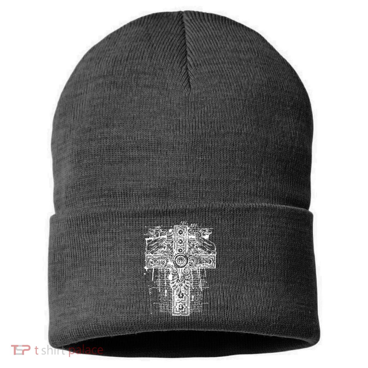 Celtic Cross Sustainable Knit Beanie