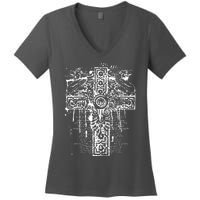 Celtic Cross Women's V-Neck T-Shirt