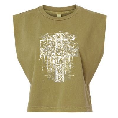 Celtic Cross Garment-Dyed Women's Muscle Tee