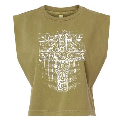 Celtic Cross Garment-Dyed Women's Muscle Tee