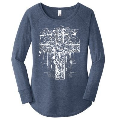 Celtic Cross Women's Perfect Tri Tunic Long Sleeve Shirt