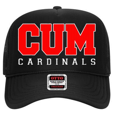 Cum Cardinal Christian University Michigancumcardinalschristianuniversitymi High Crown Mesh Back Trucker Hat