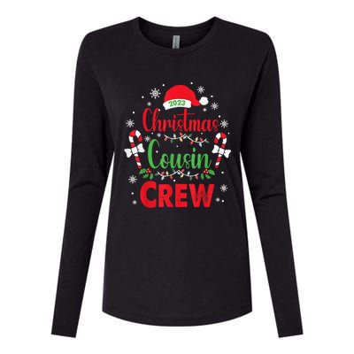 Christmas Cousin Crew Funny Red Plaid Matching Pajama Womens Cotton Relaxed Long Sleeve T-Shirt