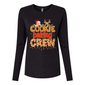 Christmas Cookie Crew Baking Pajamas Baking Family Funny Womens Cotton Relaxed Long Sleeve T-Shirt