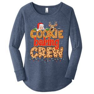 Christmas Cookie Crew Baking Pajamas Baking Family Funny Women's Perfect Tri Tunic Long Sleeve Shirt