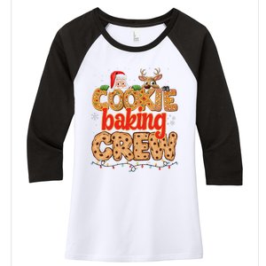 Christmas Cookie Crew Baking Pajamas Baking Family Funny Women's Tri-Blend 3/4-Sleeve Raglan Shirt