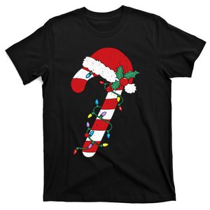 Christmas Candy Cane Santa Xmas T-Shirt