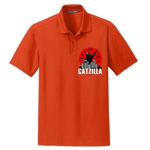 Catzilla Cute Cat Stuff For Cat Lover Funny Animal Dry Zone Grid Polo