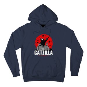 Catzilla Cute Cat Stuff For Cat Lover Funny Animal Hoodie