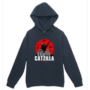 Catzilla Cute Cat Stuff For Cat Lover Funny Animal Urban Pullover Hoodie