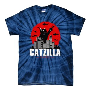 Catzilla Cute Cat Stuff For Cat Lover Funny Animal Tie-Dye T-Shirt