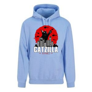 Catzilla Cute Cat Stuff For Cat Lover Funny Animal Unisex Surf Hoodie