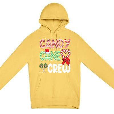 Candy Cane Crew Funny Christmas Sweet Candy Merry Xmas Premium Pullover Hoodie