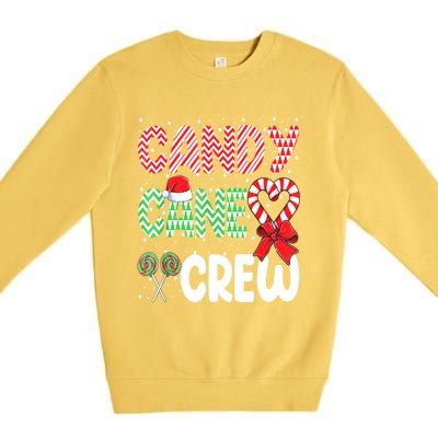 Candy Cane Crew Funny Christmas Sweet Candy Merry Xmas Premium Crewneck Sweatshirt