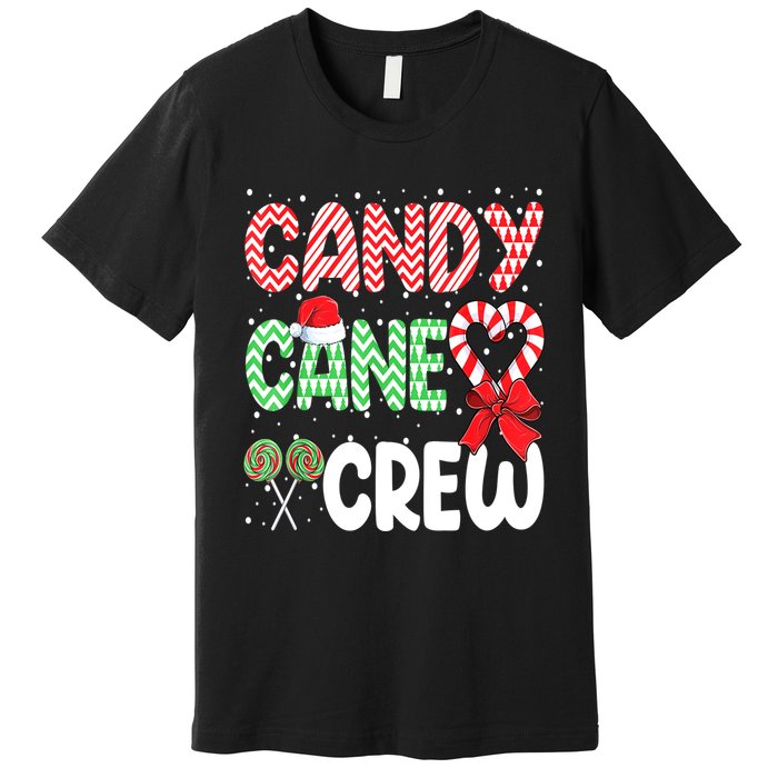 Candy Cane Crew Funny Christmas Sweet Candy Merry Xmas Premium T-Shirt