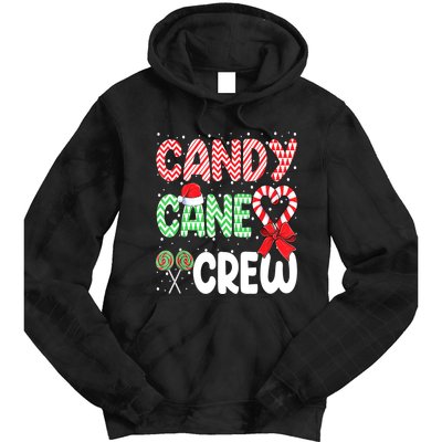 Candy Cane Crew Funny Christmas Sweet Candy Merry Xmas Tie Dye Hoodie