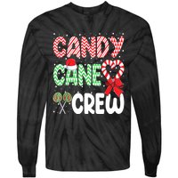 Candy Cane Crew Funny Christmas Sweet Candy Merry Xmas Tie-Dye Long Sleeve Shirt