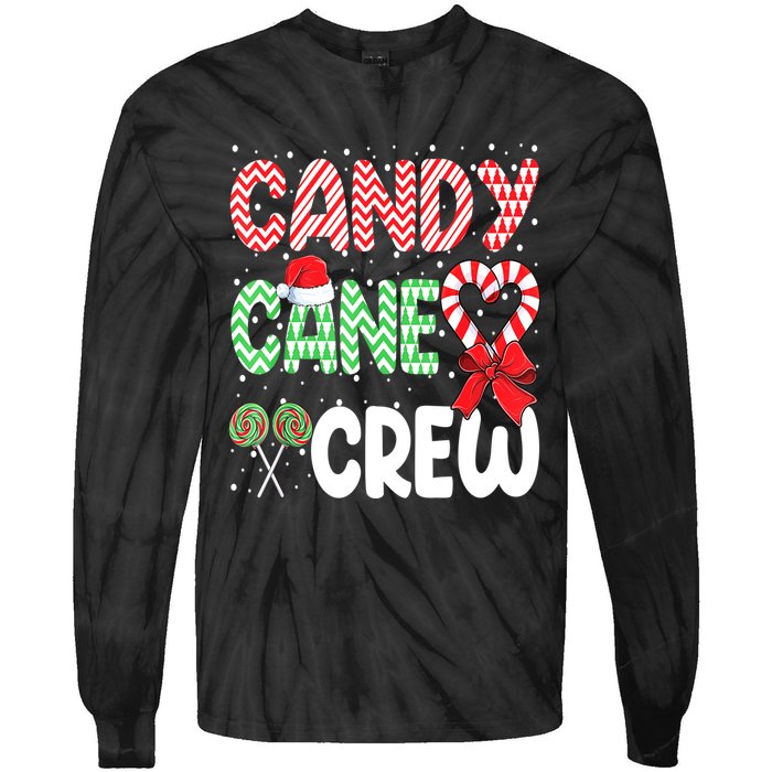 Candy Cane Crew Funny Christmas Sweet Candy Merry Xmas Tie-Dye Long Sleeve Shirt