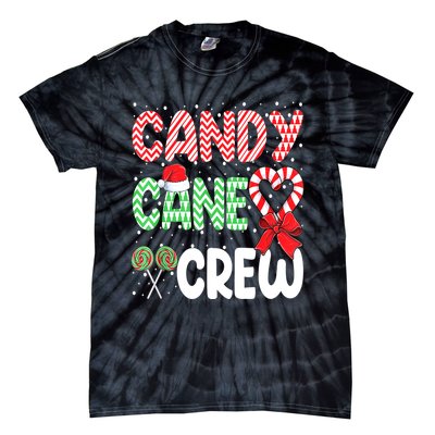 Candy Cane Crew Funny Christmas Sweet Candy Merry Xmas Tie-Dye T-Shirt