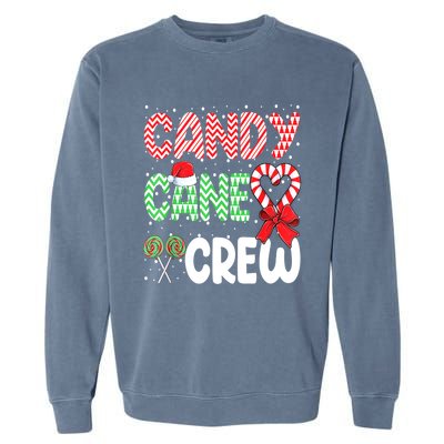 Candy Cane Crew Funny Christmas Sweet Candy Merry Xmas Garment-Dyed Sweatshirt