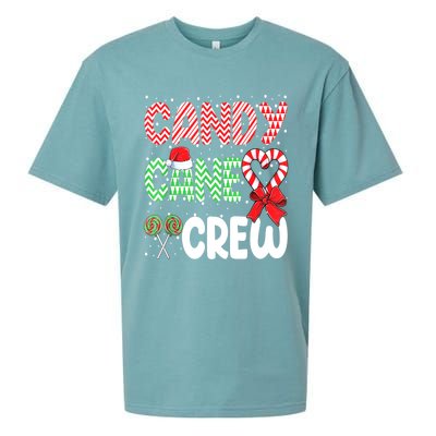 Candy Cane Crew Funny Christmas Sweet Candy Merry Xmas Sueded Cloud Jersey T-Shirt