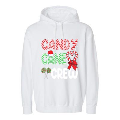 Candy Cane Crew Funny Christmas Sweet Candy Merry Xmas Garment-Dyed Fleece Hoodie