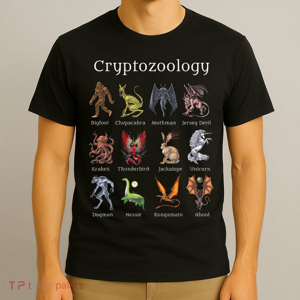 Cryptozoology Cryptid Creatures Fantasy Mythical Monsters T-Shirt