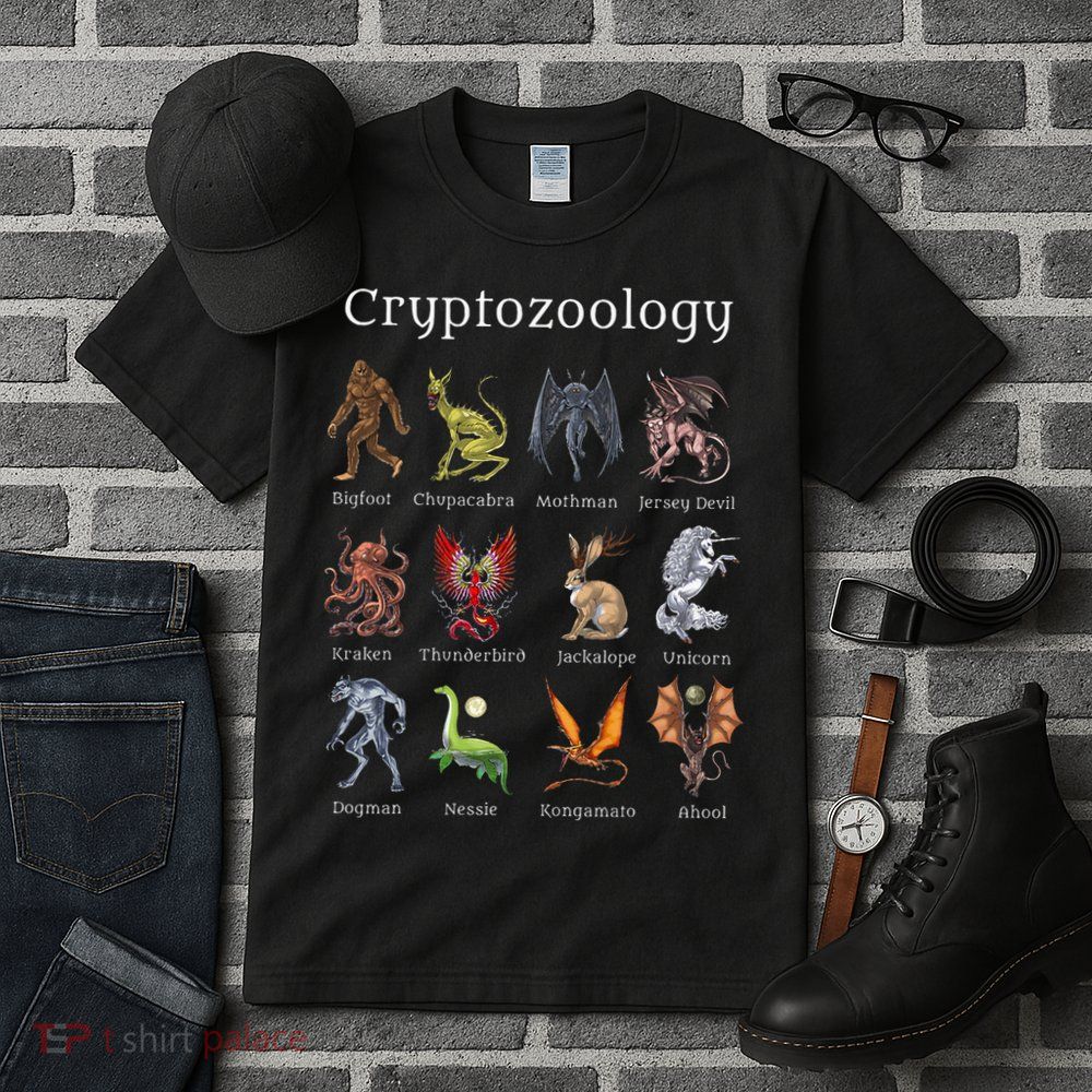 Cryptozoology Cryptid Creatures Fantasy Mythical Monsters Tall T-Shirt