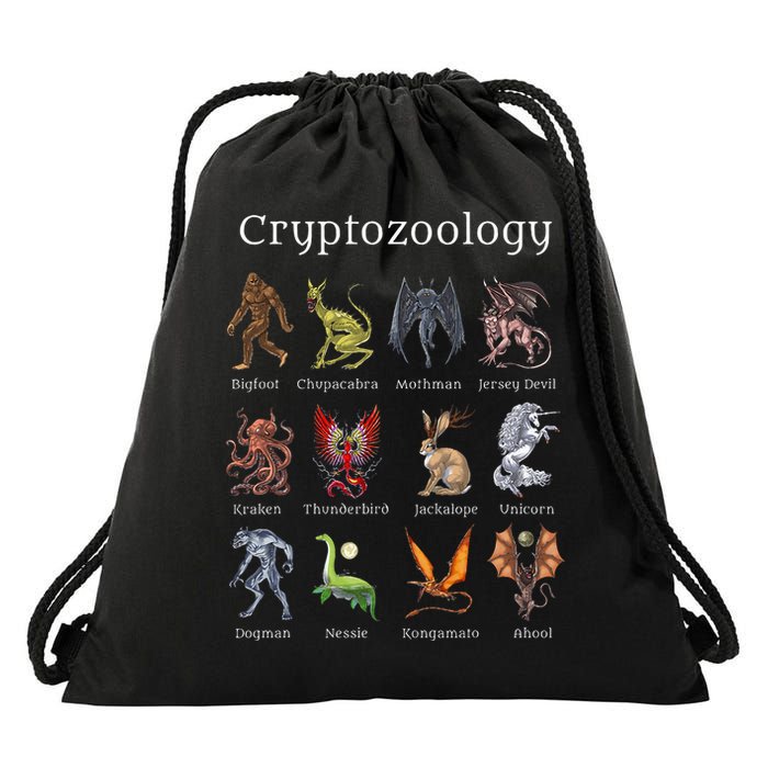 Cryptozoology Cryptid Creatures Fantasy Mythical Monsters Drawstring Bag