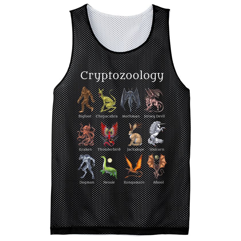 Cryptozoology Cryptid Creatures Fantasy Mythical Monsters Mesh Reversible Basketball Jersey Tank