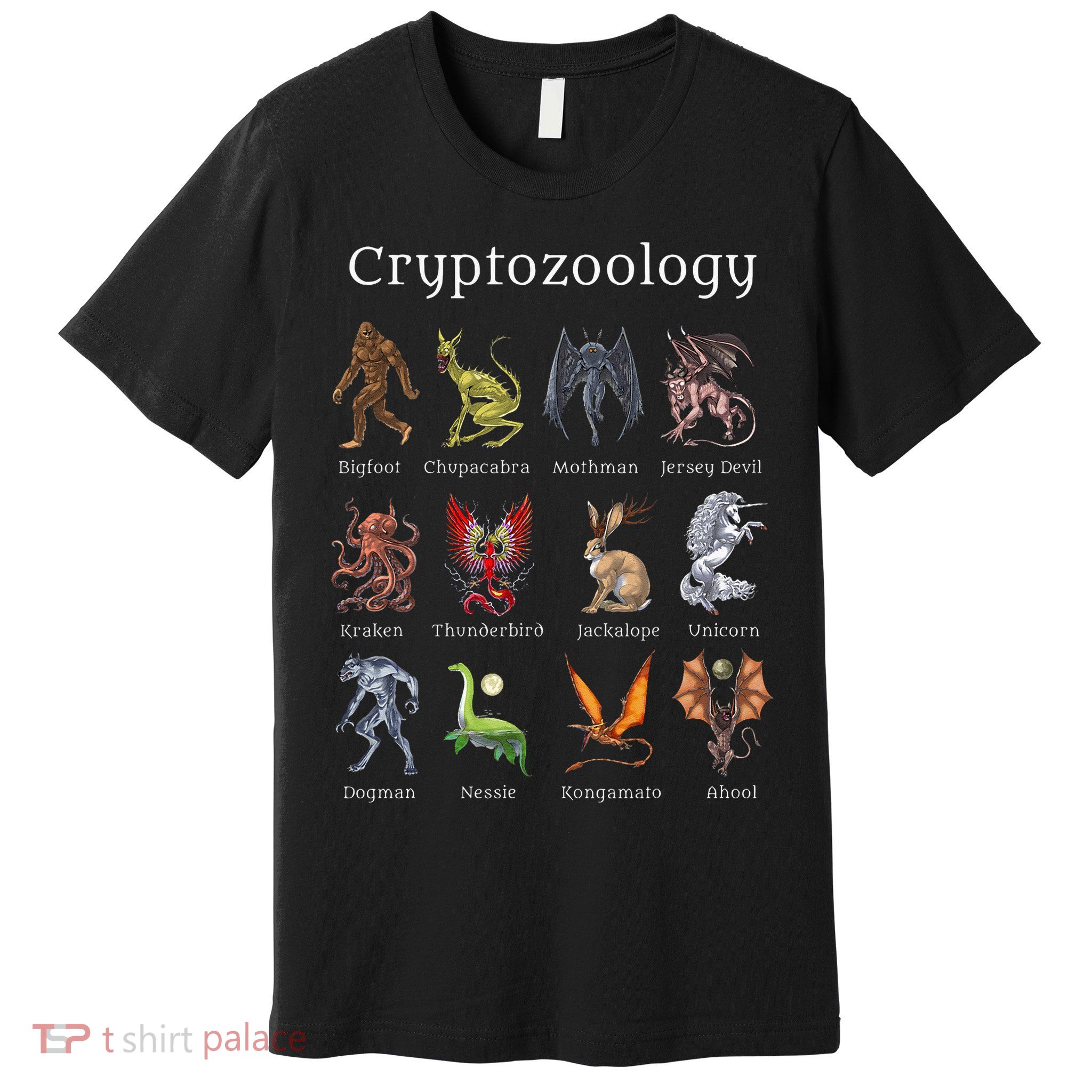 Cryptozoology Cryptid Creatures Fantasy Mythical Monsters Premium T-Shirt