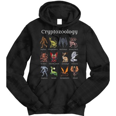 Cryptozoology Cryptid Creatures Fantasy Mythical Monsters Tie Dye Hoodie