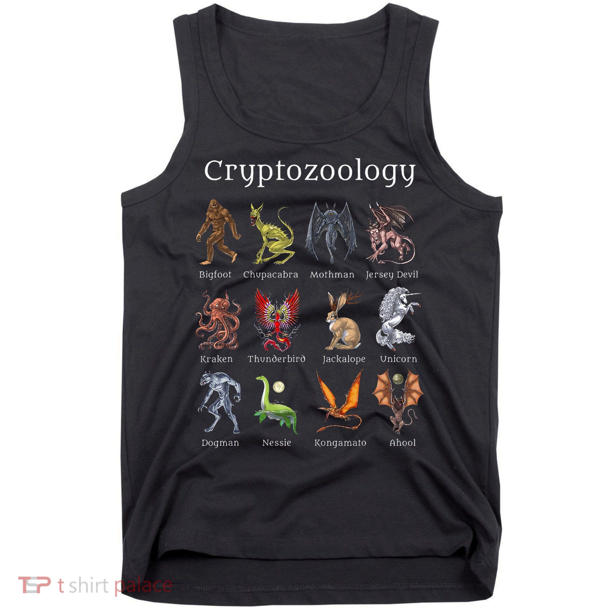 Cryptozoology Cryptid Creatures Fantasy Mythical Monsters Tank Top