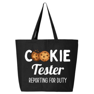 Christmas Chocolate Chip Cookie Tester Reporting For Duty Gift 25L Jumbo Tote