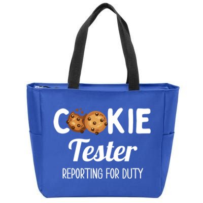 Christmas Chocolate Chip Cookie Tester Reporting For Duty Gift Zip Tote Bag