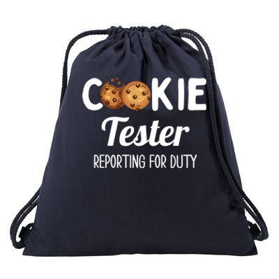 Christmas Chocolate Chip Cookie Tester Reporting For Duty Gift Drawstring Bag