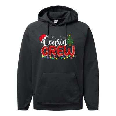 Cousin Crew Christmas Family Reunion Making Memories Xmas Performance Fleece Hoodie