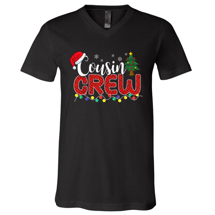 Cousin Crew Christmas Family Reunion Making Memories Xmas V-Neck T-Shirt