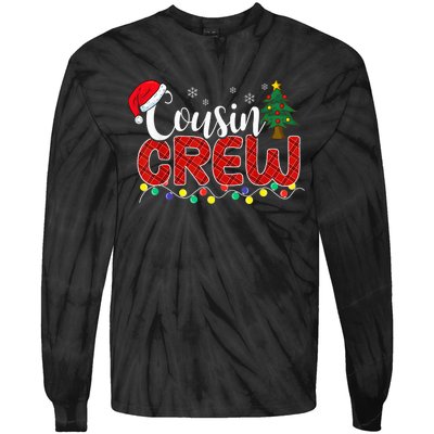 Cousin Crew Christmas Family Reunion Making Memories Xmas Tie-Dye Long Sleeve Shirt